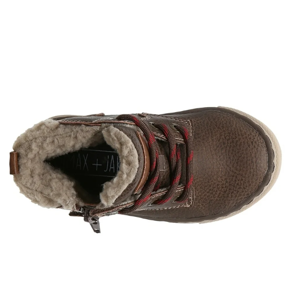 NIB Max + Jake Steven Boot Brown Kid's Zip Up Boot Size 5 Toddler